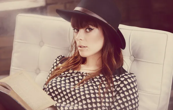 Picture girl, singer, hat, Lenka, lenka kripac