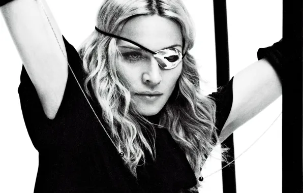 Black and white, headband, madonna, Madonna