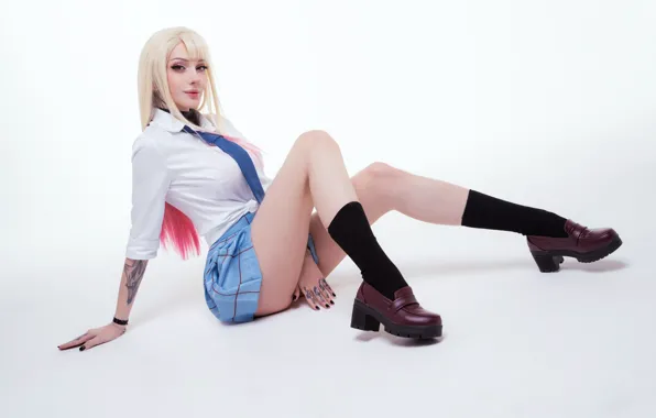 Blonde, legs, long hair, cosplay, Xenon, Cosplay, cosplay girl, Alin Ma