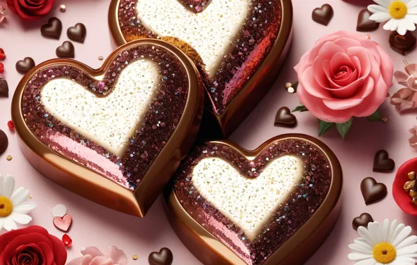 Love, flowers, holiday, heart, heart, hearts, heart, Valentine's Day