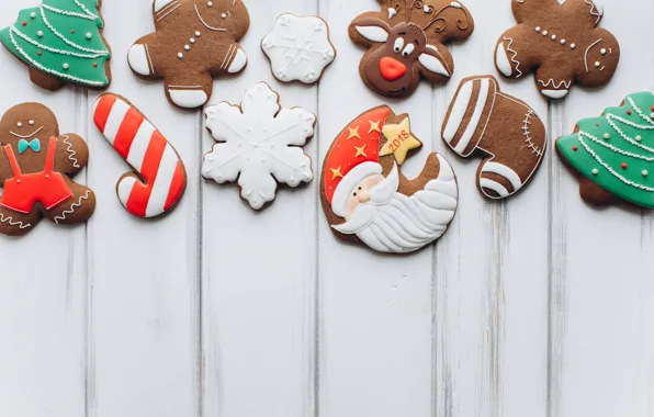 Decoration, New Year, cookies, Christmas, Christmas, wood, New Year, cookies