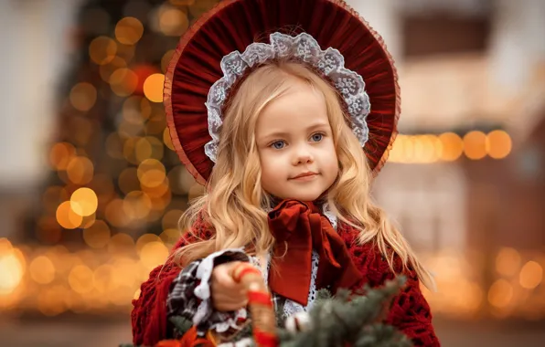 Costume, girl, child, bokeh, Valentine Ermilova