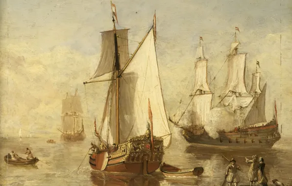 Picture picture, sail, seascape, Albert Jacobs Cape, Yacht and Military Ship