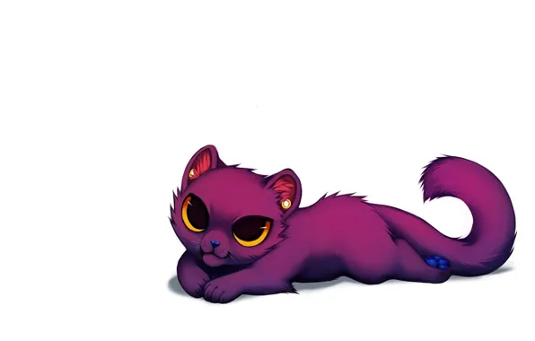 Picture cat, minimalism, art