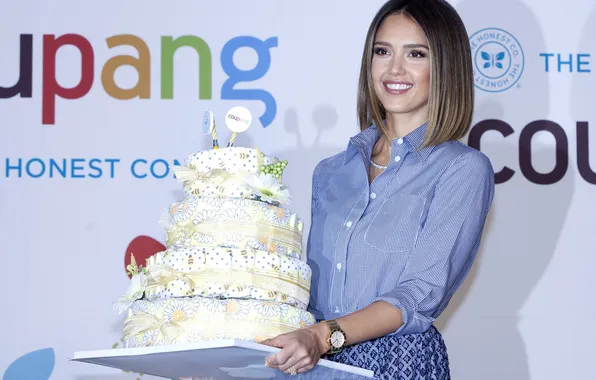 Picture girl, model, star, actress, cake, jessica alba, the event