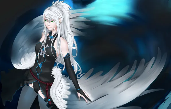 Picture girl, wings, angel