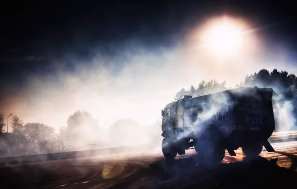 The sun, Auto, Smoke, Sport, Machine, Truck, Asphalt, Master