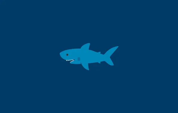 Sea, water, creative, the ocean, Wallpaper, minimalism, shark, sharks