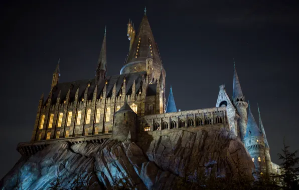 Picture night, rocks, church