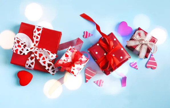 Heart, gifts, Valentine's Day