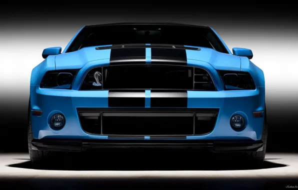 Blue, mustang, Cobra, Forg
