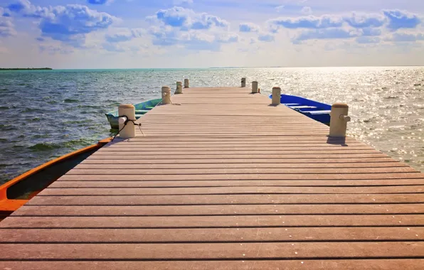 Picture sea, bridge, boat, pier