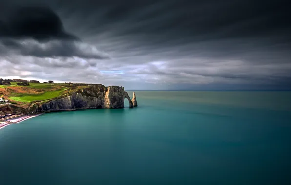 Sea, rocks, coast, arch