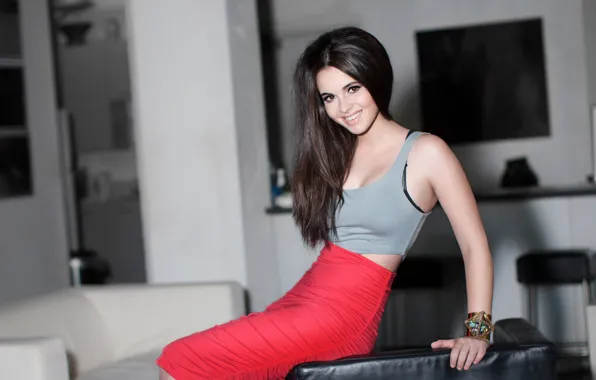 Picture look, girl, pose, smile, brunette, beauty, Vanessa Marano