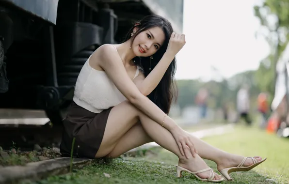 Picture girl, pose, Asian