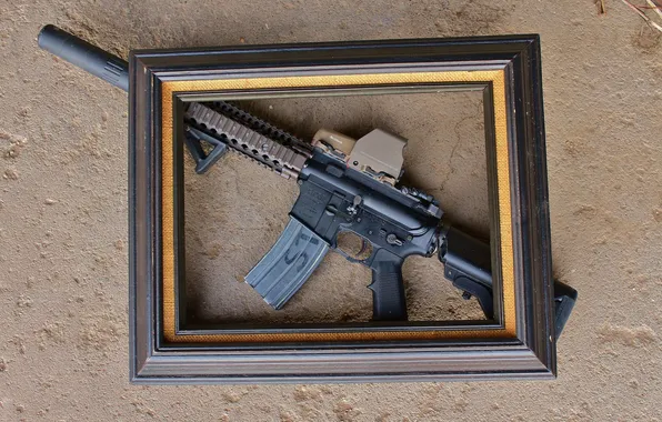 Picture weapons, frame, rifle, assault, AR-15, BCM