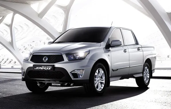 Background, jeep, SUV, pickup, the front, SsangYong, Sanyen, Actyon