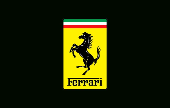 Black, stallion, logo, logo, ferrari, Ferrari, black