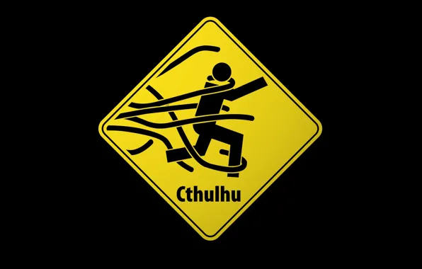 Picture sign, Cthulhu, attention, tentacles