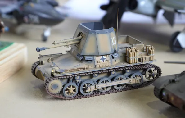 Toy, tank, model, Panzerjäger I