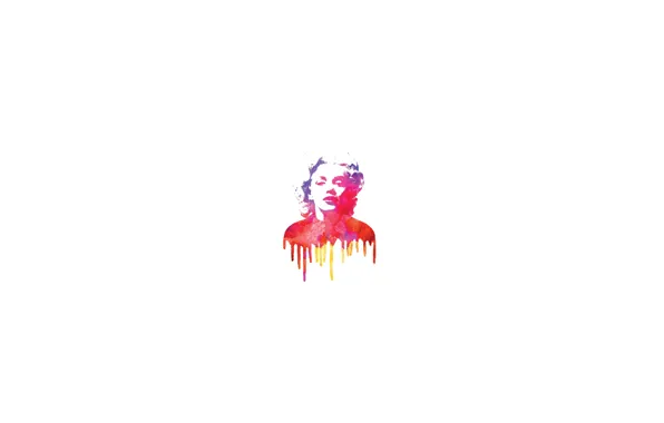 White, background, blot, Minimalism, Marilyn Monroe, Marilyn Monroe, Wallpapers on the working table, coasta