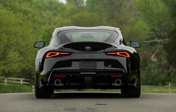 Black, coupe, ass, Toyota, Supra, the fifth generation, mk5, double