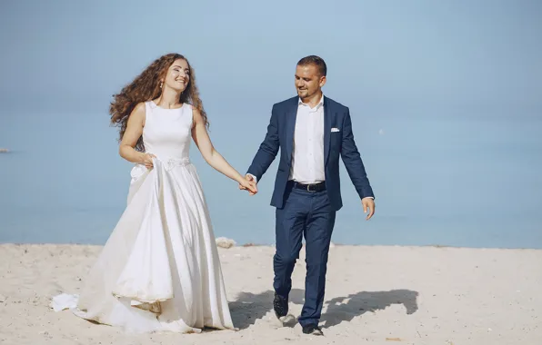 Love, happiness, dress, the bride, the groom