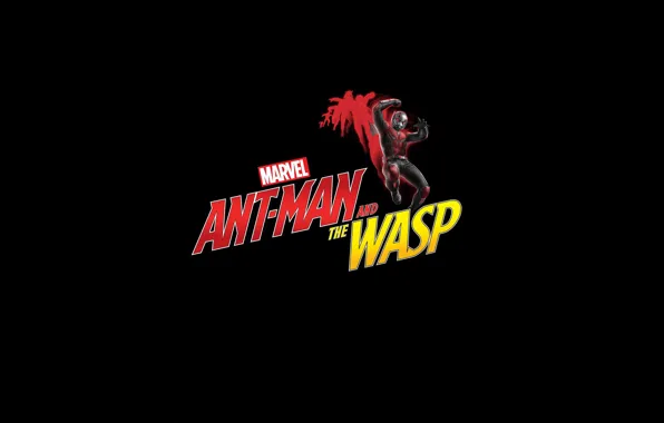 Picture fiction, the inscription, costume, black background, comic, MARVEL, Ant-Man, Scott Lang