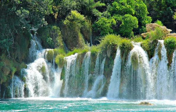 Picture waterfalls, Croatia, national Park, Plitvice lakes, Croatia Plitvice Lakes National Park waterfalls