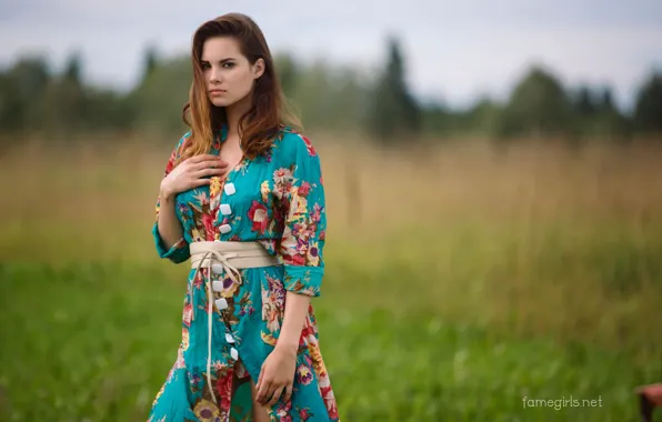 Download wallpaper Nature, Model, Pose, Famegirls, Diana Jam, Summer