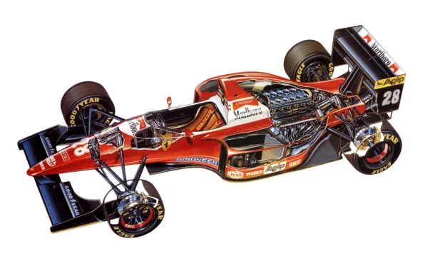 Picture background, motor, 1993, Ferrari F93A