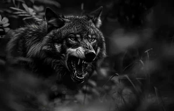 Nature, snow, predator, face, animal, wolf, wildlife, portrait