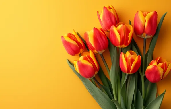 Wallpaper flowers, holiday, bouquet, spring, tulips, March 8, AI art ...