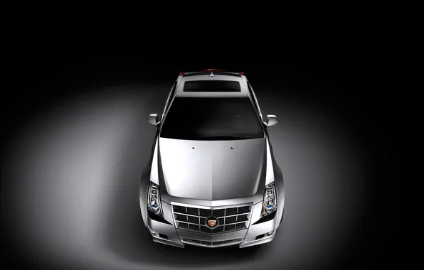 Cadillac, Auto, Machine, Grey, The hood, CTS, Coupe