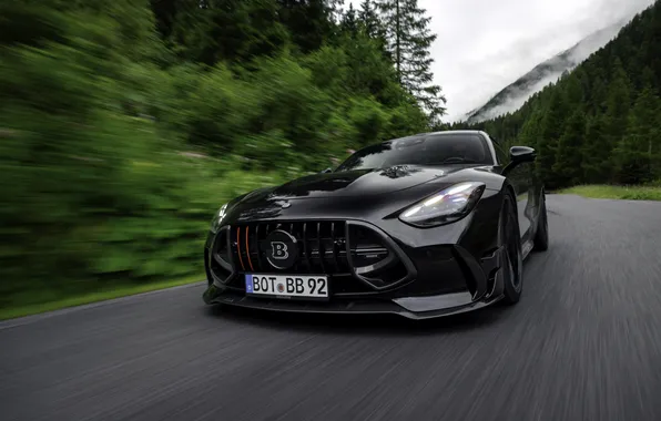Mercedes, Brabus, AMG, sports coupe, Mercedes-AMG, 2025, Mercedes-AMG GT 63 S E Performance, black body