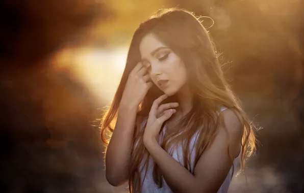 Girl, light, portrait, Laulight