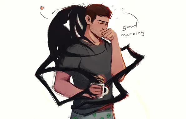 Tenderness, morning, Cup, Venom, Venom, Eddie Brock, veddie, by enotrobin