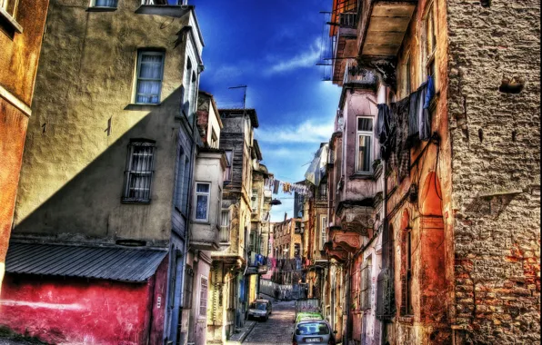 HDR, Home, Street, Building, Istanbul, Turkey, Street, Istanbul
