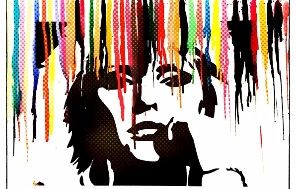 Face, wall, paint, figure, color