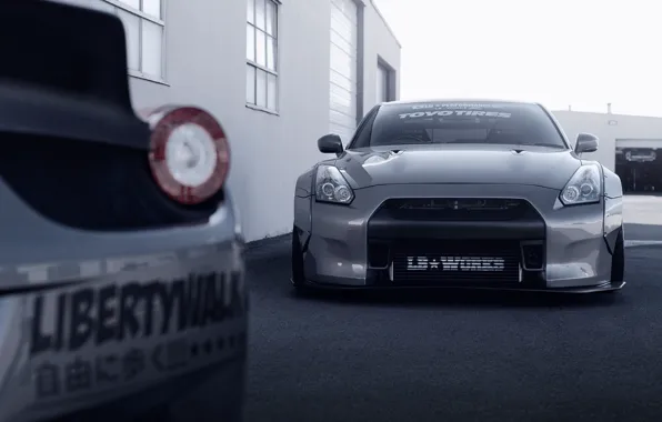 Picture Nissan, GT-R, Front, Tuning, R35, Liberty Walk, Ligth