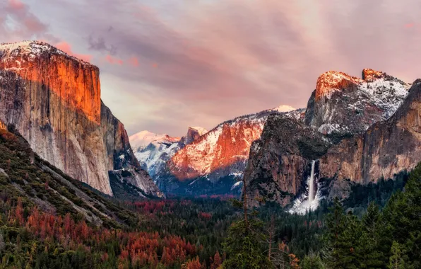 Mountains, nature, Yosemite, Late Afternoon