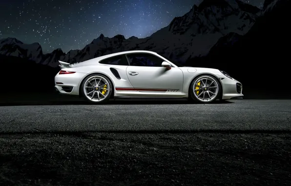 Porsche, turbo, white, 991