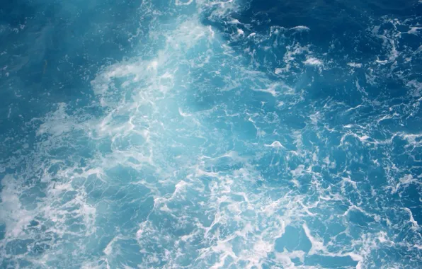 Wave, foam, water, the ocean, Nature