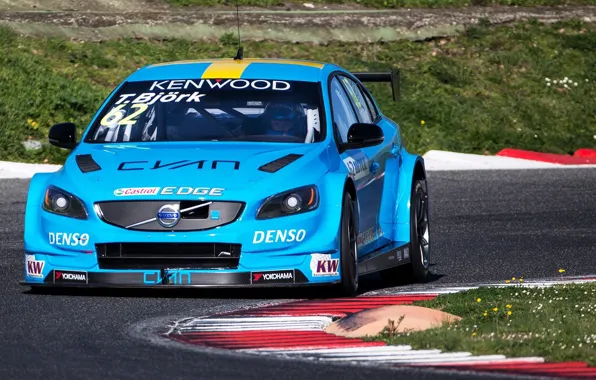 Volvo, Track, The front, S60, WTCC, Cyan, Bjork