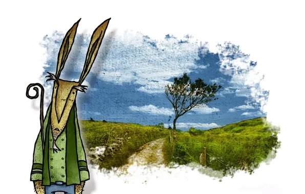 Hare, picture, bristles
