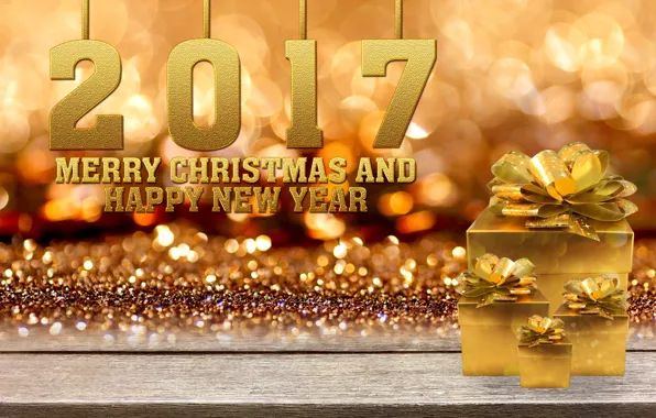New Year, Christmas, golden, christmas, new year, happy, balls, merry christmas