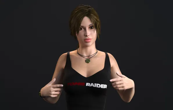 Picture look, girl, background, Mike, Tomb Raider, Lara Croft, rendering