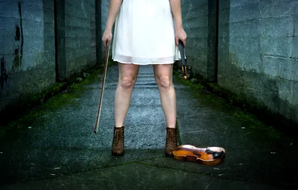 Girl, music, violin