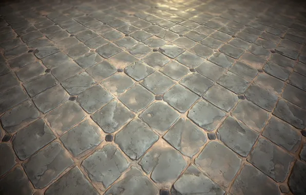 Rendering, texture, art, Stephen Honegger, Stylized texture - Diamond paving study