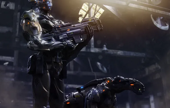 Weapons, warrior, Android, The Guardian, ASSAULT TROOP